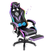 Purple gaming discount chair with speakers